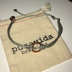 Pura Vida. Grey with rose gold circle